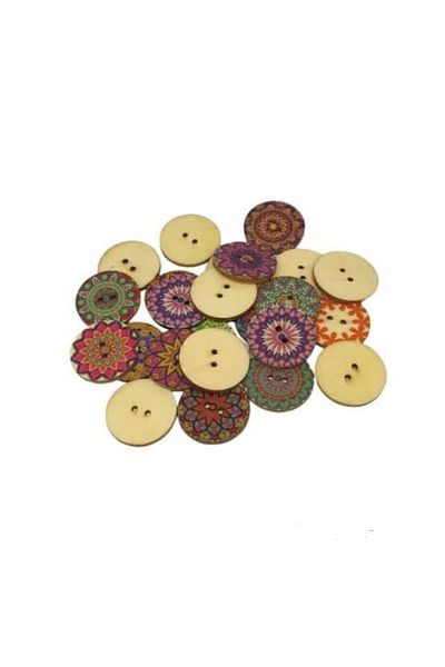 MOR SALKIM HOME Retro Button 2.5 Cm 10 Pieces (2.5 Cm 10 Pieces)