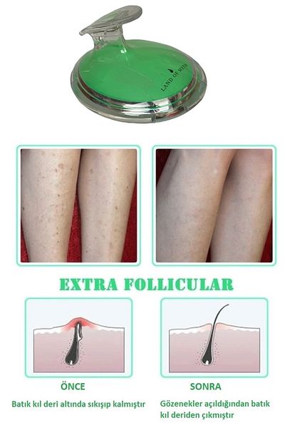 LAND OF MYTH Lom1421 Shaving Anti-Irritation Brush, for Face, Underarm, Leg, Bikini Area (Green)
