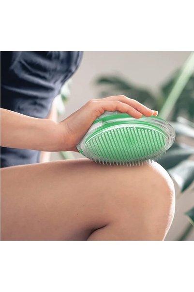 LAND OF MYTH Lom1421 Shaving Anti-Irritation Brush, for Face, Underarm, Leg, Bikini Area (Green)