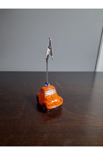 TÜRKÜ HEDİYELİK Orange Woswos Note Holder, Office Accessory, Gift for Students, Metal Clip Note Holder