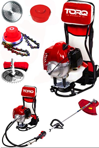 TORQ POWER Amerikan X-line Profesyonel 9,8 Hp Sırt Tipi Benzinli Ot Biçme Çim...