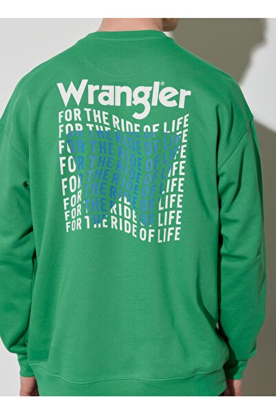 WRANGLER Bisiklet Yaka Yeşil Erkek T-shirt W676ı4g30_bisiklet Yaka Sweatshirt