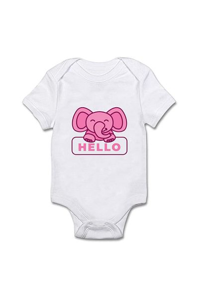 GREY Baby Bodysuit / Baby Bodysuit / Half Sleeve Baby Bodysuit / Printed Baby Bodysuit