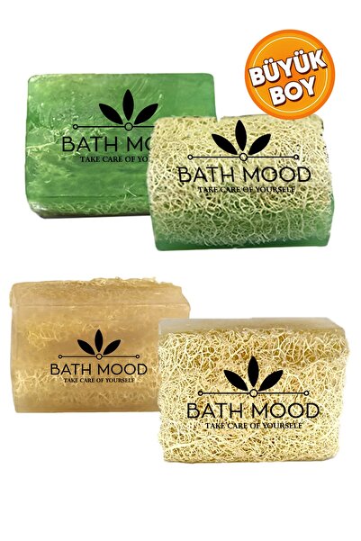 bath mood Muhteşem 2'li (Doğal Kabak Lifli Alore Vera ve Pirinç Sabun ) 260 G...