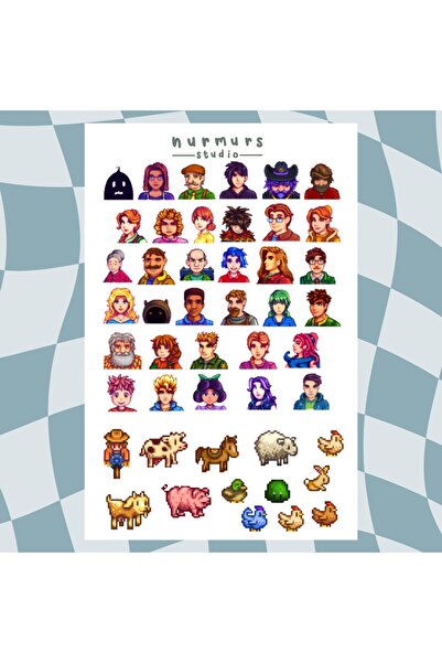 Nurmurs Stardew Valley Sticker Seti - Planner - Ajanda - Bullet Journal Için ...