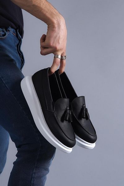 Knack Black Casual Sneakers 818 - White Sole