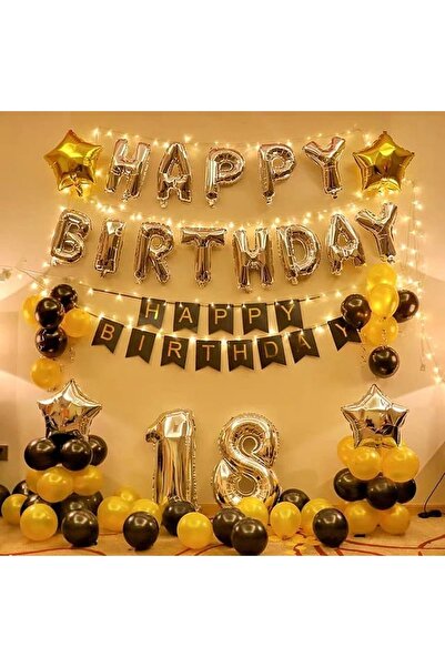 DÜVENCİ TİCARET Çıtıpıtıstore 18 Yaş Doğum Günü Balon Seti