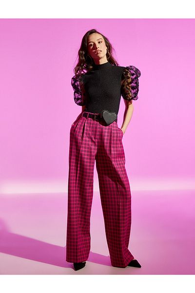 Koton Pocketed Pleated Palazzo Trousers