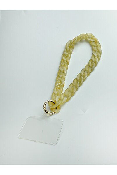 hey lori - Tüm Kılıflarla Uyumlu Nude Acrylic Zincir Telefon Askısı