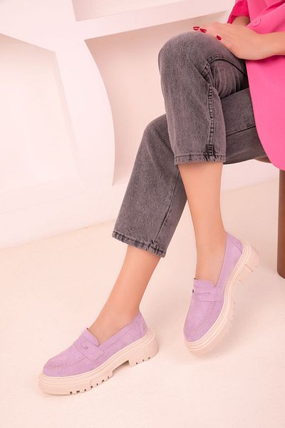 SOHO Lilac Suede Women's Casual Shoes 17762