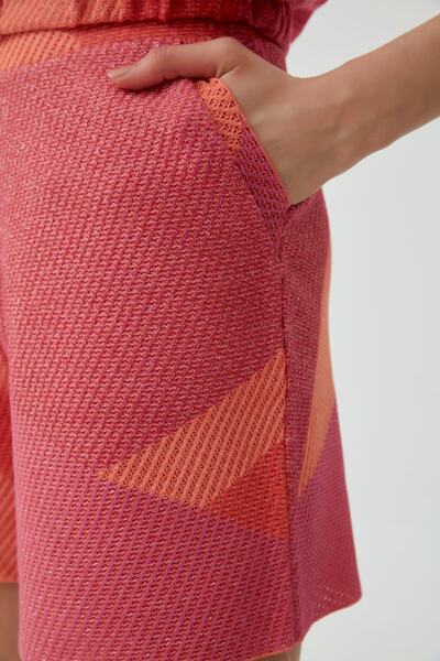 JOIN US Renk Bloklu Cep Detaylı Şort