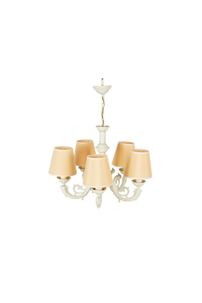 MASSARELLI Turia Avize Krem 5 Kollu Sarı