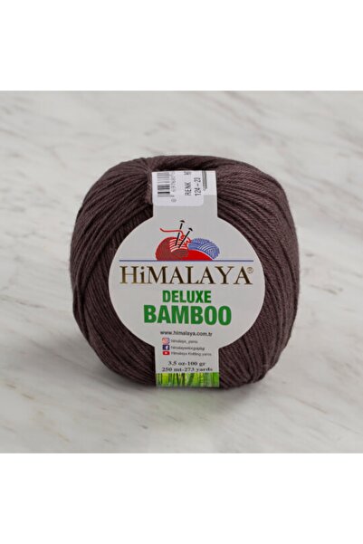 Himalaya Deluxe Bamboo Kahverengi El Örgü Ipi 124-23