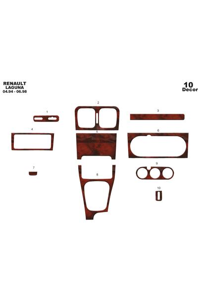 meriç cockpit design ميريتش ®   رينو لاجونا توربيدو امامي مطلي ماهوجني 10 قطع...