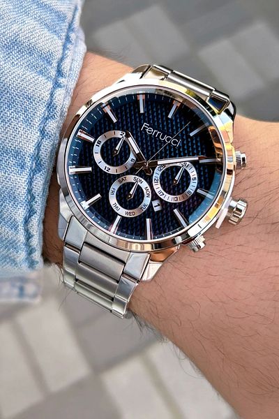 Ferrucci Fc.13498tm.05 Men's Calendar Wristwatch 3 Atm Waterproof
