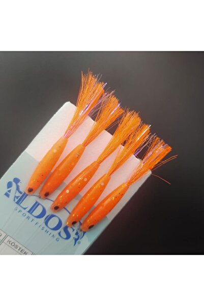 ALDOS Silikonlu Çapari, Çinekop, Palamut Çaparisi, Turuncu (3 Ad)