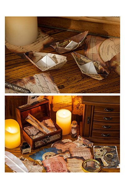 Vox Art Hârtie vintage antică arse - Hârtie pentru jurnal de însemnări - anii 30