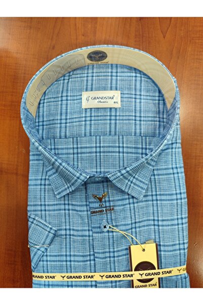 Grand Star Güncüoğlu Oversize Short Sleeve Classic Men's Shirt with Pockets