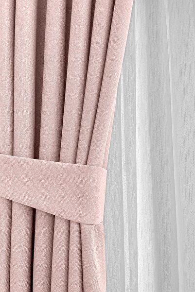 Cortibo Alaska Linen Background Curtain Powder Single Wing (medium Pile)