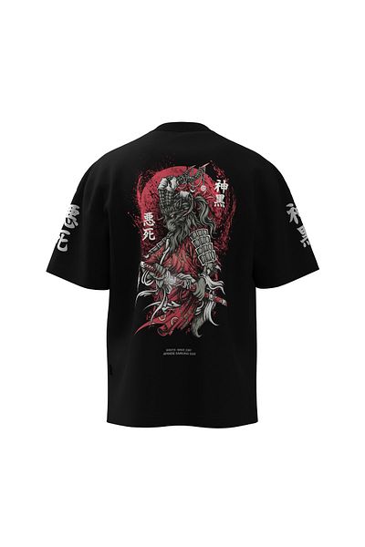Shout Υπερμεγέθη μπλουζάκι Unisex Ιαπωνικής κατσίκας Samurai