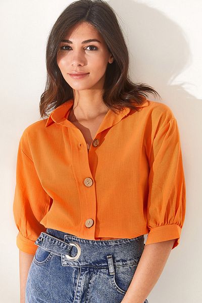 Olalook Hemd - Orange - Regular Fit