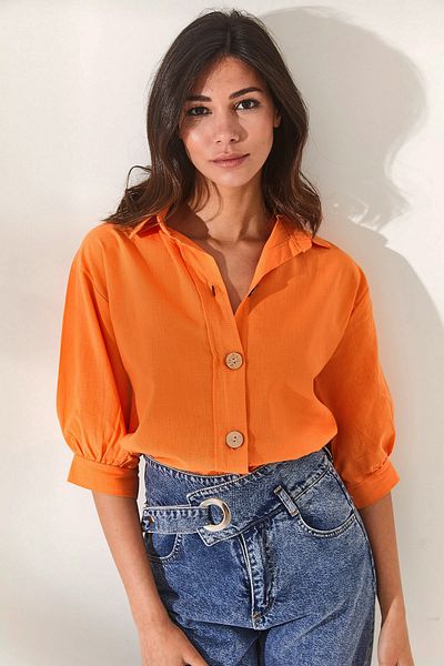 Olalook Hemd - Orange - Regular Fit