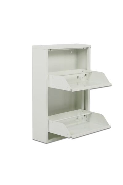 Alveon 2 Li Beyaz Metal Ayakkabılık