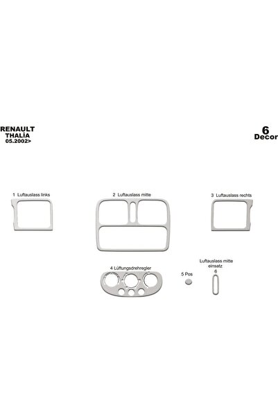 meriç cockpit design ميريتش ®   رينو ثاليا توربيدو أمامي مطلي بالألمنيوم 6 قط...