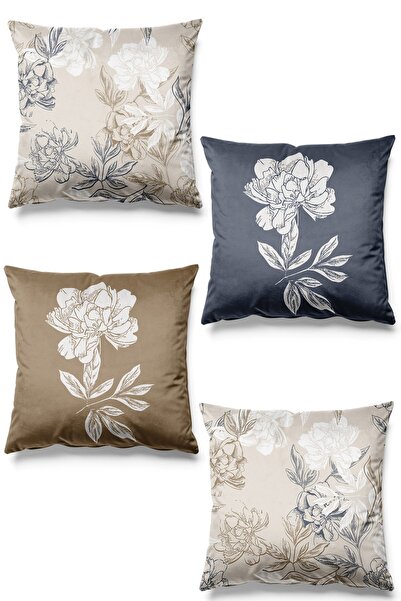 Pilloveland Husă de pernă din piele intoarsa, imprimata pe doua fete, cu mode...