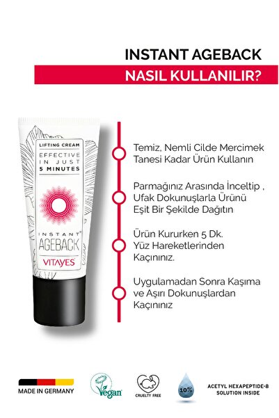 VITAYES 5 Dakikada Etkili Yüz Göz Çevresi Germe Kremi Ve Mor Halka Karşıtı Göz Çevresi Serumu Avantajlı Set