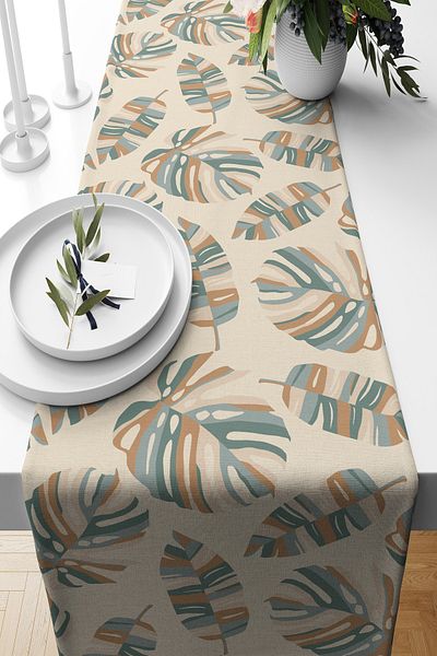 Pilloveland Runner Mahlep Patterned Suede Woven 140*40 cm