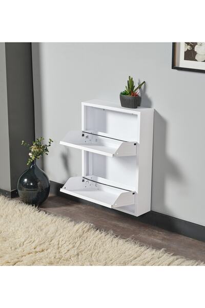 Alveon 2 Li Beyaz Metal Ayakkabılık