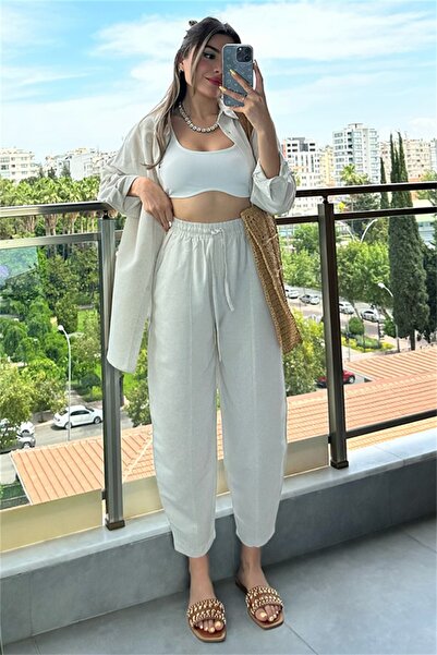 My Blog Vászon ing és Shalwar nadrág szett