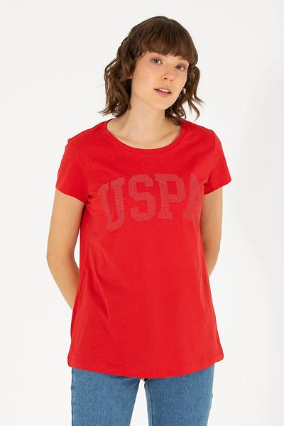 U.S. Polo Assn. Tricou de bază cu imprimeu Uspa pentru damă