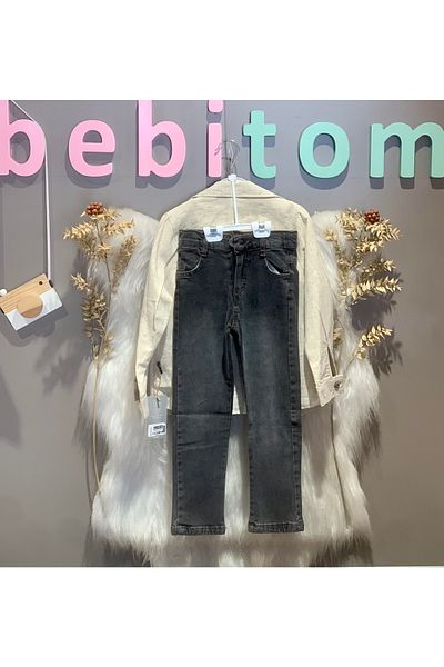 bebitomkids Seasonal Triple Set with 5-8 Years Old Piece Printed Jeans