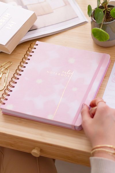 Matt Notebook 19x21 Cm Square Rubberized Spiral Hard Cover Notebook Striped