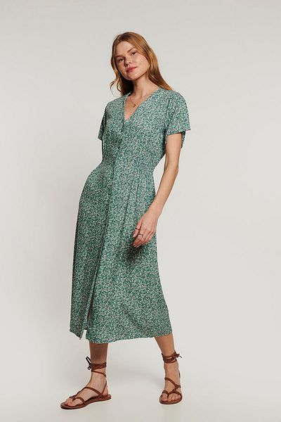 Lyn Devon Fancy Floral Φόρεμα - Πράσινο