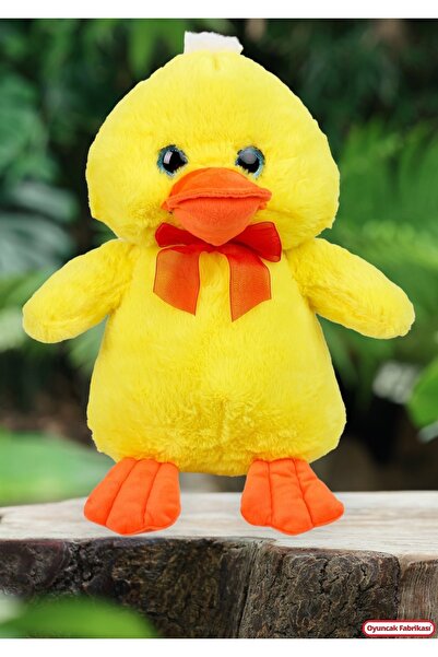 Oyuncakfabrikasi Ithal Sarı Peluş Ördek Mavi Gözlü 40 Cm