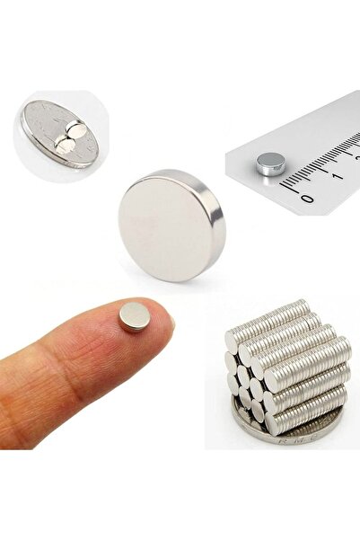 Hdg 100 Adet Minik Yuvarlak Neodyum Mıknatıs Magnetler Çap:5mm Kalınlık 1,5 Mm