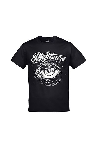 Orijin Tekstil Deftones Creep Across My Skull Μπροστά πίσω με στάμπα Unisex Μαύρο μπλουζάκι