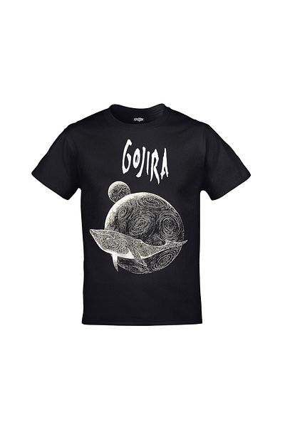 Orijin Tekstil Gojira From Mars To Sirius Album Front Back Printed Unisex Black T-shirt
