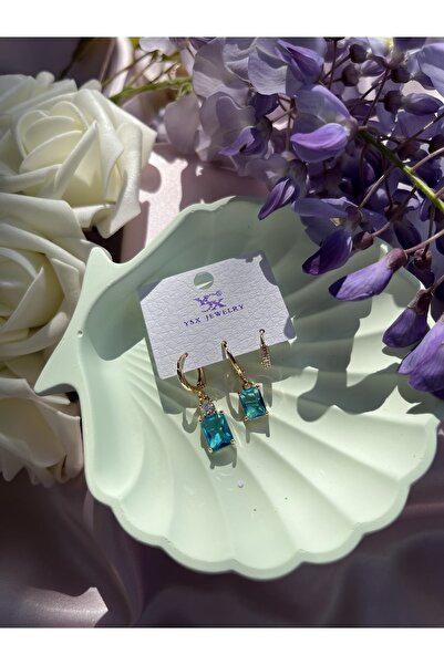 CLARİS Gök Mavisi 3’lü Set Küpe