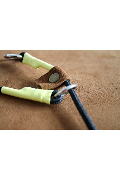 Pakuna Köpek Tasması, Ayarlanabilir Boğma Tasma, Renkli Köpek Tasması Siyah - Sarı 1 Adet 55 Cm