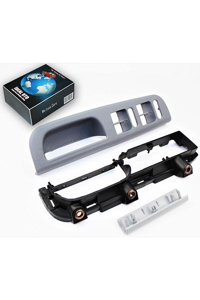 İDEAL OTOMOTİV مجموعة غطاء إطار زر زجاجي لمقبض الباب الرمادي Vw Golf 4 Bora (مركبات ذات 4 أبواب) 3b0867171a 1j1867179a