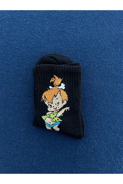 Touz Унисекс черни колежански чорапи - Very Kind Pebble Flintstone