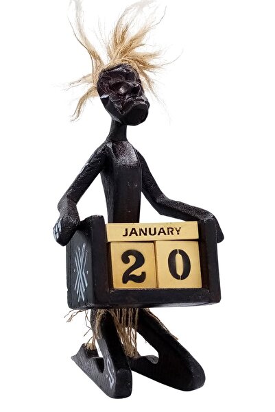 Dünyadan Hediyeler Ahşap Primitif Aborjin Takvim El Yapımı