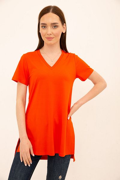 Laranor Μπλουζάκι Narçişi Viscose με σχισμή V λαιμόκοψη