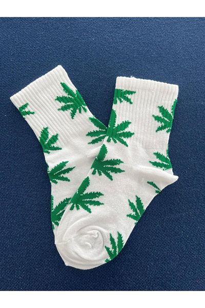Touz Blunt Blunt Leaf Unisex Λευκές κάλτσες κολλεγίου