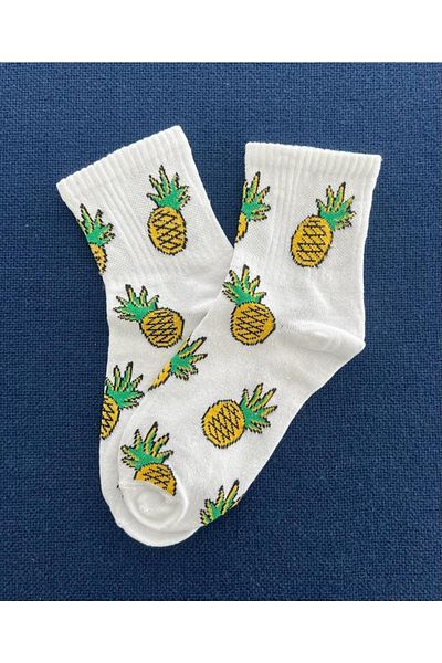 Touz Λευκές κάλτσες Pineapple Unisex College