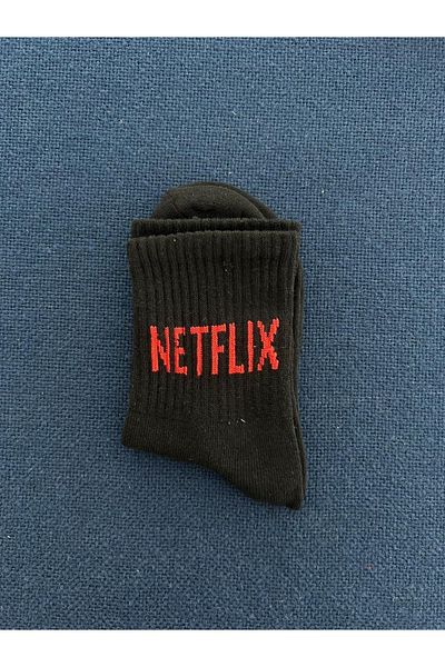 Touz zolid φορούν Netflix Unisex Μαύρες κάλτσες κολλεγίου